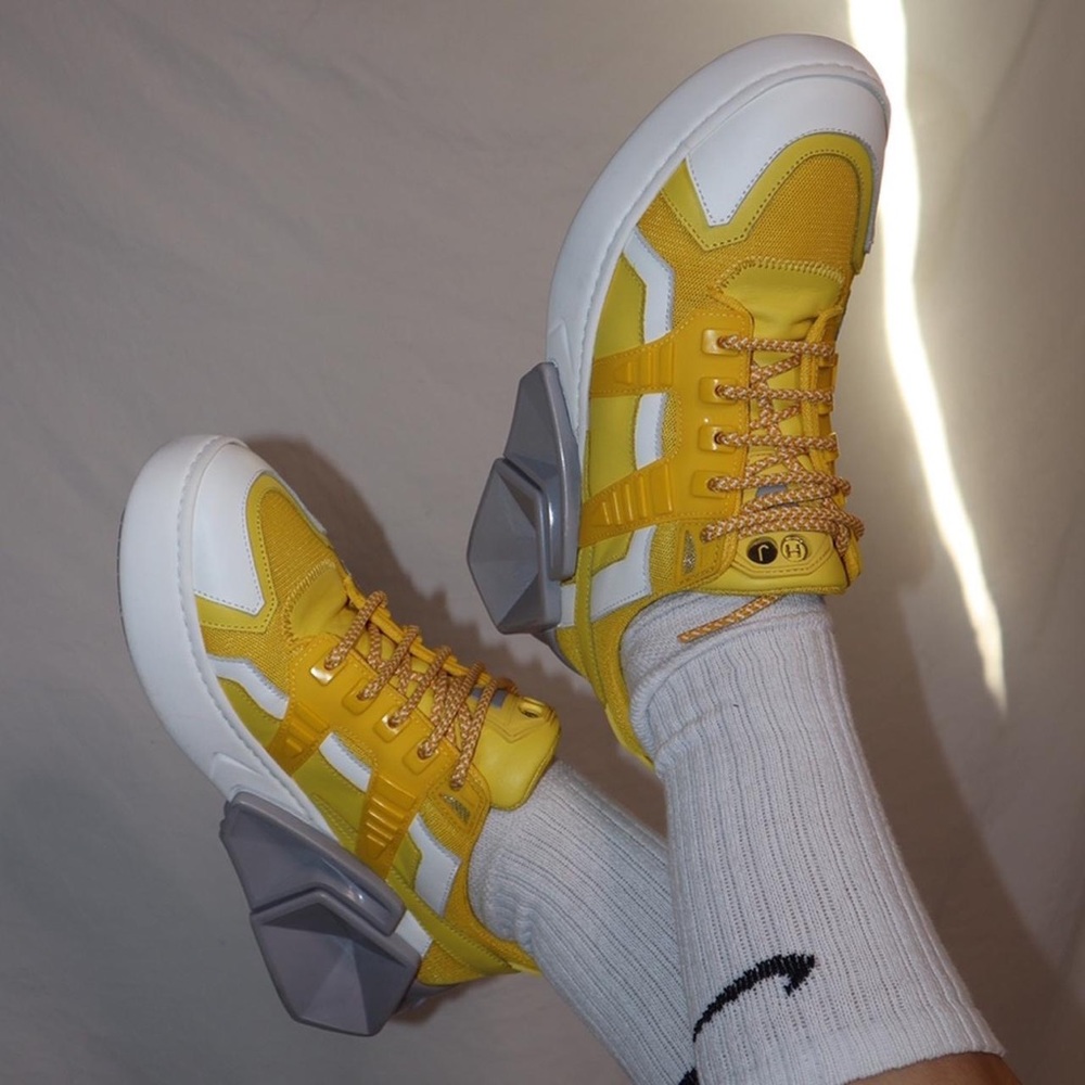 HIDE&JACK Silverstone low top sneakers in RARE yellow and white